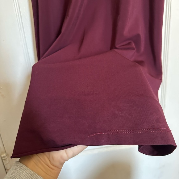 HELSA Sheer Knit Curve Maxi Dress in Merlot - Picture 6 of 6